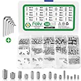 Set Screws - FOLIV 300Pcs Metric Hex Allen Head Socket Set Screw Bolts Assortment Kit - M2.5/M3/M4/M5/M6/M8 Grub Screw with Internal Hex Drive (304 Stainless Steel)