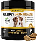 PetHonesty Omega 3 Fish Oil for Dogs - Allergy Skin Health Dog Vitamins - with Probiotics, DHAGold, Flaxseed for Itch Relief, Shiny Coats, Helps Reduce Shedding, Dog Supplements - (Salmon)