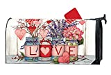 Studio M Filled with Love Decorative Spring Valentine's Day MailWrap, The Original Magnetic Mailbox Cover, Made in USA, Superior Weather Durability, Standard Size fits 6.5W x 19L Inch Mailbox