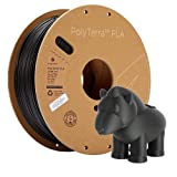 Polymaker Matte PLA Filament 1.75mm Black, 1kg Carton Spool PLA Filament 1.75 - PolyTerra Matte Black PLA 3D Printer Filament, Print with Most 3D Printers Using 3D Filament