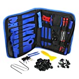 Trim Removal Tool, 120Pcs Car Panel Door Audio Removal Tool Kit, Auto Clip Pliers Fastener Remover Pry Tool Set with Storage Bag
