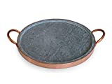Brazilian Soapstone Pizza Grill : Natural Non-Toxic and Non-Stick Cooking Surface / Cold Dessert Platter (12")