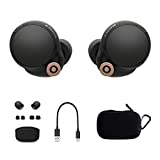 Sony WF-1000XM4 True Wireless Noise Canceling in-Ear Headphones (Black) with Knox Gear Hard Case Bundle (2 Items)