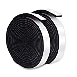 Nonley Smoker Gasket Seals, 15 FT High Temp Gasket Smoker Chef Self Stick, High Heat Grill Gaskets Tape for Smokers BBQ Lid 1/2 x 1/8 Black