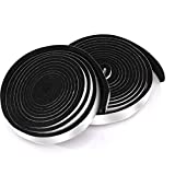 Smoker Gasket High Temp, 15FT BBQ Gasket Smoker Seal Self Stick Black Tape, 1/2” x 1/8” High Heat Grill Gaskets for Smokers and BBQ lid