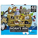 Religious Floor Puzzle for Kids - Noah's Ark - Jumbo Jigsaw Puzzle, Christian Bible Educational Game 48-Piece, 3 x 2 Feet