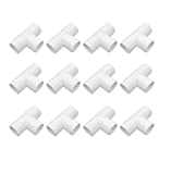 3 Way Tee PVC Fittings, 3/4-inch PVC Furniture Grade Fittings, Tent PVC Connectors and Greenhouse Pipe Fittings(12 packs)