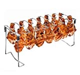Triceratops Chicken Leg and Wing Rack, 14 Slots BBQ Chicken Drumsticks Holder Stainless Steel Roaster Stand for Smoker Grill, Oven, Charcoal Grill