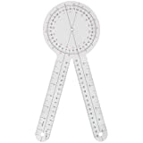 Protractor Goniometer Physical Therapy Measurement Tools Knee Flexion Joint Motion Testing Plastic Kit 360 Degree Range, 12 Inch Goniometer