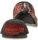 Sullen Art Collective Pantera SCA4284 Limited Edition Snapback Skull Flat Visor Hat for Men Grey