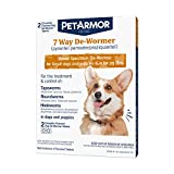 PetArmor 7 Way De-Wormer (Pyrantel Pamoate and Praziquantel) for Dogs, Includes Chewable Flavored Dog De-Wormer Tablets for Small dogs and puppies 6.0 to 25 pounds.