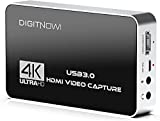 DIGITNOW 4K Video Capture Card, USB3.0 HDMI Game Capture Device Cam Link with HDMI Passthrough, 4Kp60 Capture Support HD Video Windows Linux Mac OBS for Streaming Recording PS4 PS5 Xbox