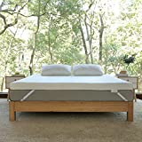 Novilla 4 Inch Foam Mattress Topper Queen, Medium Firm Queen Mattress Topper, Gel & Bamboo Charcoal Infused for Motion Isolation & Pressure Relieving, with Breathable Bamboo Cover, Queen Size, Yozora