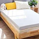 PERLECARE 3 Inch Gel Memory Foam Mattress Topper for Pressure Relief, Premium Soft Mattress Topper for Cooling Sleep, Non-Slip Design with Removable & Washable Cover, CertiPUR-US Certified - Queen