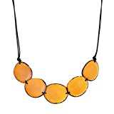 Tagua Necklace Yellow Chips Handmade Fair Trade, Adjustable by Florama Natural Jewelry