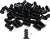 Persberg 100pcs Computer Cooling Fan Mount Screws, M5x10 Black Computer PC Case Fan Screws Black for 70mm, 80mm, 90mm, 92mm, 120mm, 140mm PC Cooling Fan Mount Screws- Screw kit (FANSCREW)(120-19)