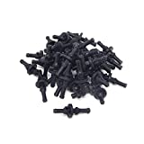 HONBAY 40PCS PC Case Fans Black Rubber Reducing Noise Anti-Vibration Screws Fan Rivet for PC Case Fan or CPU Fan