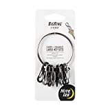 Nite Ize - BRG-M1-R3 BigRing Steel, 2" Stainless-Steel keychain Ring With 8 Stainless-Steel Key-Holding S-Biners
