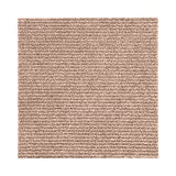 IncStores 1/4 Inch Thick Berber Self Adhesive Carpet Tiles | Commercial Carpet Tiles for Basement, Classroom, and Trade Show Floor Protection | Sand, 20 Pack