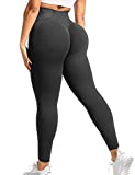 YEOREO Women's Scrunch Booty Lifting Workout Leggings Seamless High Waisted Butt Yoga Pants Slimming Tights Dark Grey M
