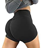 KIWI RATA Booty Shorts for Women High Waisted Yoga Shorts Sexy Butt Lift Spandex Workout Leggings