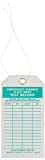 Brady 86670 3" Width x 5-3/4" Height B-853 Cardstock, Green on White Inspection and Material Control Tag, Header "Emergency Shower and Eye Wash Test Record", Pack of 100