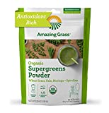 Amazing Grass Super Greens Booster: Greens Powder with Spirulina, Moringa, Wheat Grass & Kale Smoothie Booster, Chlorophyll Providing Greens, 5.29ounce