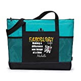 Radiology Life Making a Difference Personalized Printed Tote Bag with Mesh Pockets