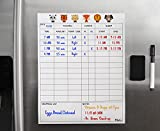 Baby Monitor Dry Erase Whiteboard - Newborn Essentials to Track Feeding, Diaper Change, Sleep Schedule & Notes - Daily Log Chart for First Time Moms, Nanny & Babysitter