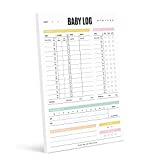 Bliss Collections Newborn Baby Log, Record Tracker Journal for New Moms, Infant Breastfeeding/Nursing, Sleep & Diaper Tracker, 50 Sheet Notepad, 6x9 inches