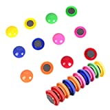 TIENO 60pcs Assorted Whiteboard Magnets Round Button Fridge Magnet Refrigerator Office Kitchen Decorative 6 Colors