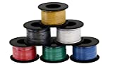 16 Gauge Wire Combo 6 Pack 12V 100'FT per Roll (600 ft Total) 16 Gauge Auto Wire Copper Clad Aluminium Low Voltage 16 Gauge Wire