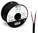 Voltive 16/2 Speaker Wire - 16 AWG/Gauge 2 Conductor - UL Listed in Wall (CL2/CL3) and Outdoor/In Ground (Direct Burial) Rated - Oxygen-Free Copper (OFC) - 100 Foot Spool - Black