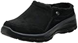 Skechers Women's Easy Going-Latte-Twin Gore Slip-On Open Back Mule, Black, 9 M US