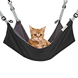 Cusfull Cat Hammock Bed Comfortable Hanging Pet Hammock Bed for Cats/Small Dogs/Rabbits/Other Small Animals 22 x17 in (Black)