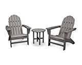 POLYWOOD Vineyard 3-Piece Adirondack Chair Set with Side Table