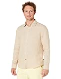 Nautica Men's Classic Fit Long Sleeve Linen Shirt, Sandy Bar, Medium