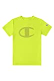 Champion Kids Clothes T-Shirt Boys Performance Tech Athletic Short Sleeve Shirt (Medium, Sweet Green)