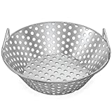 Skyflame 14 Inch Stainless Steel Charcoal Basket Accessories for Kamado Joe Classic | Large Big Green Egg | Pit Boss | Louisiana Grills & Other Grills - New Version of Hollow Holes Design