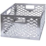 FORUP Upgraded Charcoal Basket, Firebox Basket, Smoker Pit, Stainless Steel Charcoal Box, BBQ Smoker Accessories, Silver