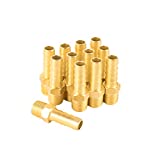SUNGATOR 12-Pack Air Hose Fittings, 1/4" NPT to 3/8" Barb, Hose Barb Adapter, Brass Pipe Fittings Male Threaded End