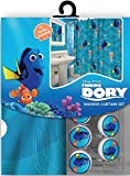 All New Fabric Shower Curtain Set Disney with 12 Matching Hooks (Finding Dory)