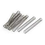 Aexit 0.6mmx6mmx50mm 304 Springs Stainless Steel Compression Springs Silver Compression Springs Tone 10pcs