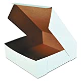 Southern Champion Tray 0995 Premium Clay Coated Kraft Paperboard White Non-Window Lock Corner Bakery Box, 16" Length x 16" Width x 5" Height (Case of 50)