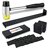 REXBETI Laminate Wood Flooring Installation Kit with 30 Spacers, Upgraded Tapping Block, Pull Bar and Mallet(Black)