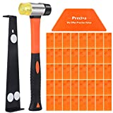 Preciva Laminate Wood Flooring Installation Tool Kit with 40PCS Wedge Spacers, Solid Durable Tapping Block, Long and Wider Pull Bar, Reinforced Double-Faced Hammer