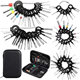 Vignee Terminal Removal Tool Kit,80Pcs pin Terminal Extractor Kit for Car,Wire Connector Pin Release Key Extractor Tools Set for Most Connector Terminal with a Protective Bag