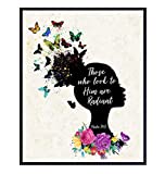 Inspirational Bible Verse Wall Decor for African American Women - Religious Scripture Art Poster For Black Girls or Teens Bedroom, Living Room - Motivational Christian Gift - Blessed Wall Decor