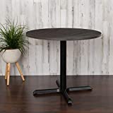 Flash Furniture 36" Round Multi-Purpose Conference Table in Rustic Gray
