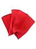 RED Solid Color Hankerchief Pocket Square Hanky Men's Handkerchiefs